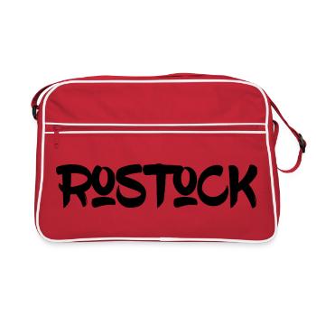 Rostock - Mecklembourg-Poméranie occidentale - mer Baltique - Warnow - Sac Retro - rouge/blanc - Devant