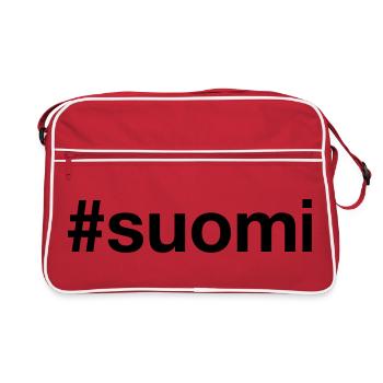 SUOMI Finlande Hashtag Finlande - Sac Retro - rouge/blanc - Devant