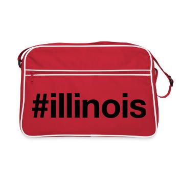 ILLINOIS Hashtag USA - Retro Bag - red/white - Front