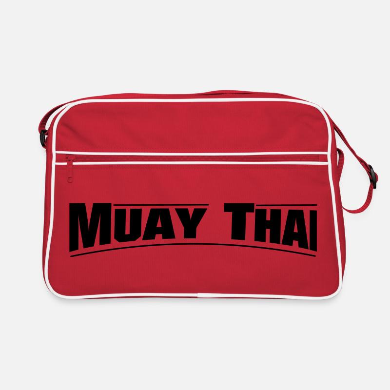 MUAY THAI - Retro Tasche - Rot/Weiß