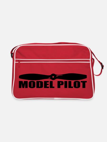Modèle Pilot - Sac Retro - rouge/blanc - Devant