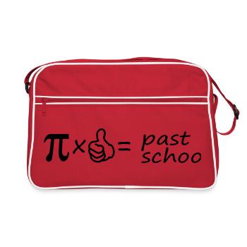 pi x Daumen = past schoo - Retro Tasche - Rot/Weiß - Vorne
