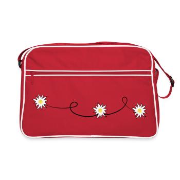 Edelweiss - Retro Tasche - Rot/Weiß - Vorne