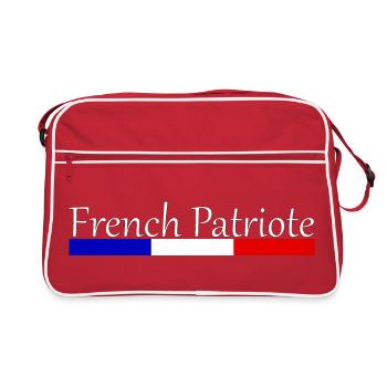 Patriote Français Typographie Bleu Blanc Rouge - Sac Retro - rouge/blanc - Devant