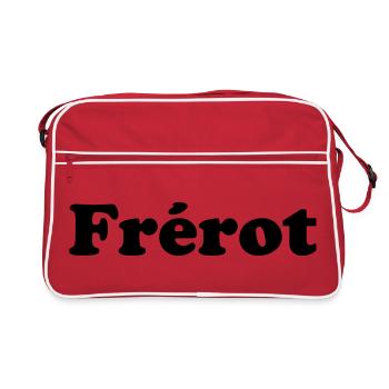 Frérot - expression amicale  - Sac Retro - rouge/blanc - Devant