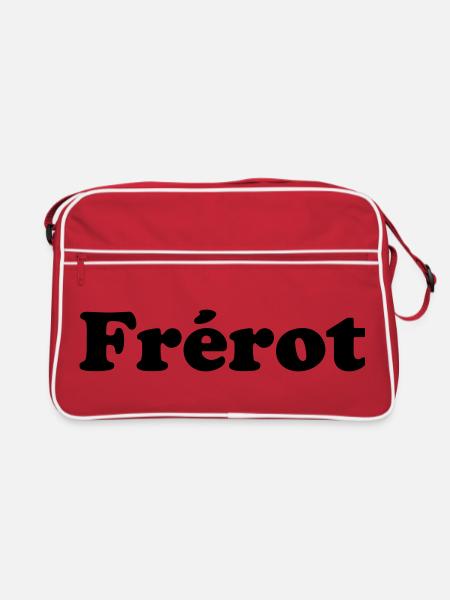 Frérot - expression amicale  - Sac Retro - rouge/blanc - Devant