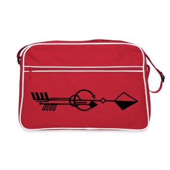 Strange black arrow - Retro Bag - red/white - Front
