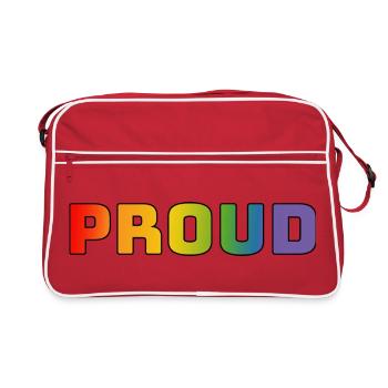 Arc-en-ciel fier noir - Sac Retro - rouge/blanc - Devant