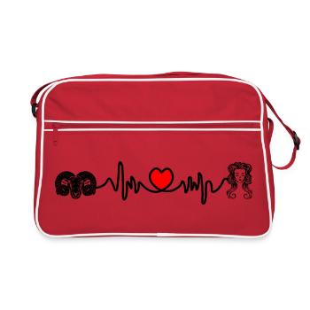 Heart rate cardio Aries Virgo - Retro Bag - red/white - Front