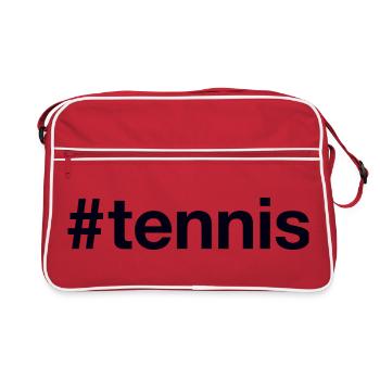 TENNIS Hashtag - Retro Tasche - Rot/Weiß - Vorne