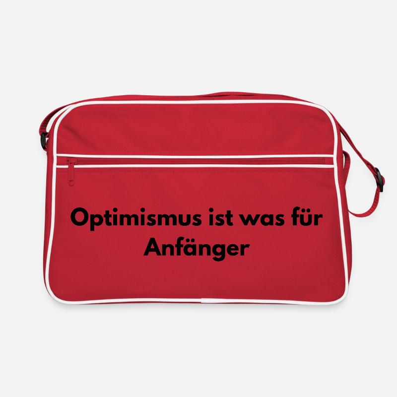 Optimism is for beginners – sarcastic saying Retro Bag