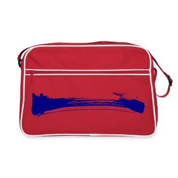 Stripes - Brush Stroke - Retro Bag - red/white - Front