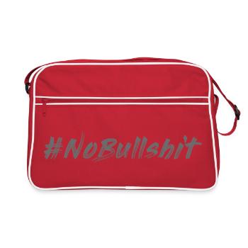 HASHTAG NO BULLSHIT #NoBullshit # No Bullshit - Retro Bag - red/white - Front