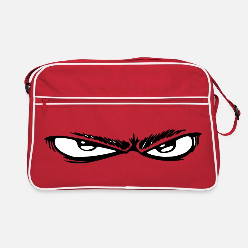 Night Eyes Black & White Retro Bag