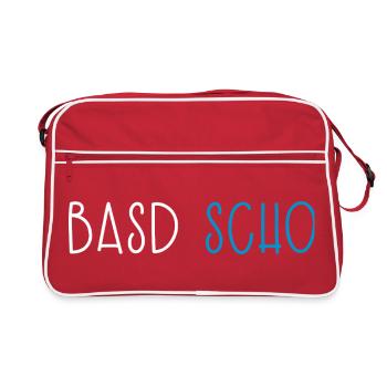 Basd Scho Bayern Dialekt Bayrisch - Retro Tasche - Rot/Weiß - Vorne