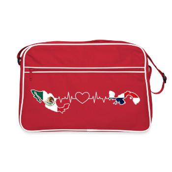 Le battement de cœur du Mexique et du Panama - Sac Retro - rouge/blanc - Devant