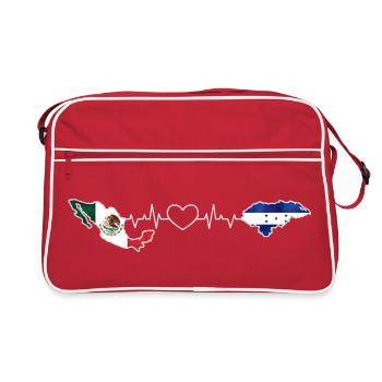 Heartbeat of Mexico and Honduras - Retro Bag - red/white - Front