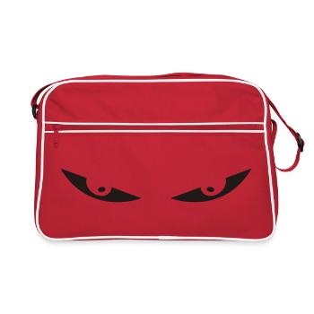 comic eyes augen - Retro Tasche - Rot/Weiß - Vorne