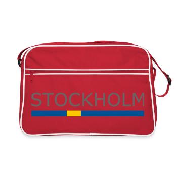Drapeau de la Suède - Stockholm - Sverige - Schweden - Sac Retro - rouge/blanc - Devant