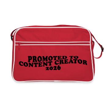 Promu créateur de contenu 2026 - Sac Retro - rouge/blanc - Devant