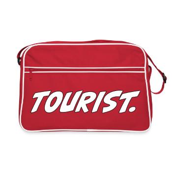 Tourist! – Funny travel saying - Retro Bag - red/white - Front