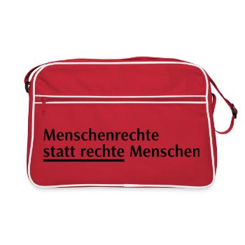 Blocage des Paroles sur les droits de l’homme - Sac Retro - rouge/blanc - Devant