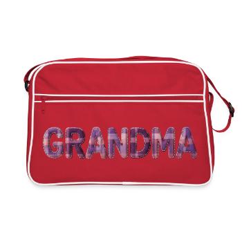 Grandma Patchwork Vintage Family Love - Retro Bag - red/white - Front