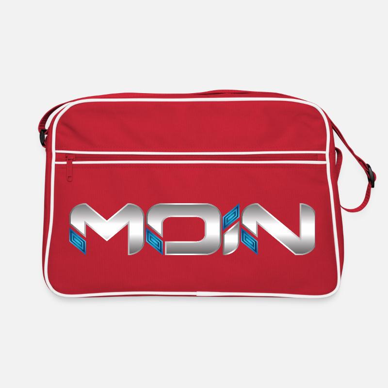 Moin - Retro Tasche - Rot/Weiß