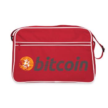 Bitcoin Logo Original BTC - Retro Bag - red/white - Front