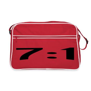 7:1, un score parfait - Sac Retro - rouge/blanc - Devant