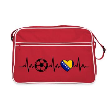 Bosnia and Herzegovina Football Heartbeat - Retro Bag - red/white - Front