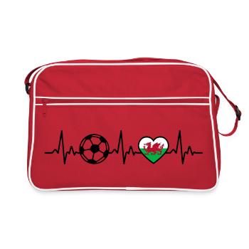 Wales Football Heartbeat Wales - Retro Bag - red/white - Front