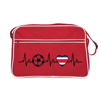 Costa Rica Football Heartbeat Costa Rica - Retro Bag - red/white - Front