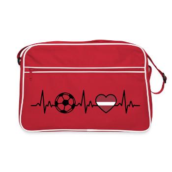 Latvia Football Heartbeat Latvia - Retro Bag - red/white - Front