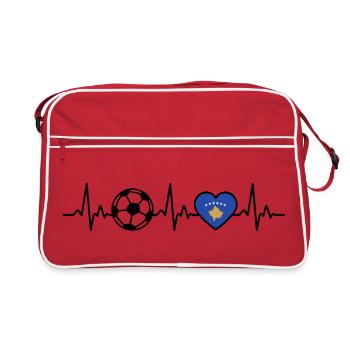 Kosovo Football Heartbeat Kosovo - Sac Retro - rouge/blanc - Devant