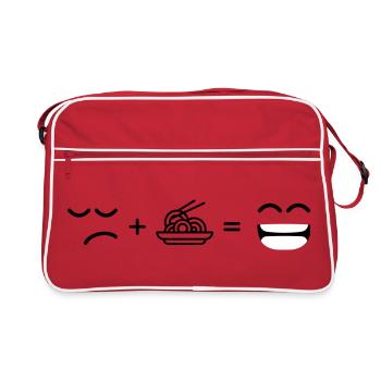 Negative Space Ovals - Retro Bag - red/white - Front