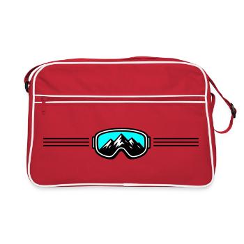 Montagnes de ski Goggles - Sac Retro - rouge/blanc - Devant