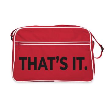 THAT’S IT. – Minimalist Statement Design - Retro Tasche - Rot/Weiß - Vorne
