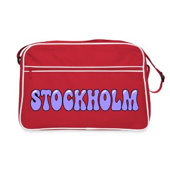 Stockholmer Pastel-Purpur-Tippfehler - Retro Tasche - Rot/Weiß - Vorne