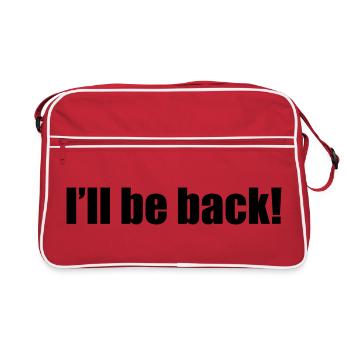 I'll be back | zurück | Arnold - Sac Retro - rouge/blanc - Devant