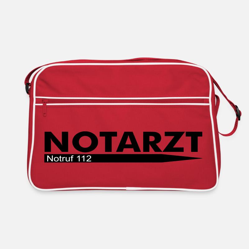 Urgence docteur appel d'urgence 112 - Sac Retro - rouge/blanc