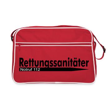 Appel d'urgence paramédical 112 - Sac Retro - rouge/blanc - Devant