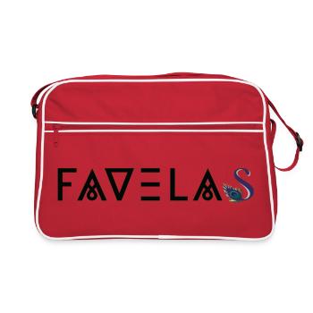 FAVELAS | Latino Style Print - Retro Bag - red/white - Front