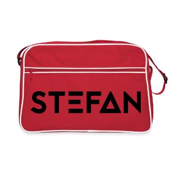 First name Stefan - Retro Bag - red/white - Front