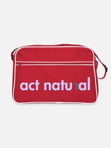 Act Natural - Retro Bag - red/white - Front