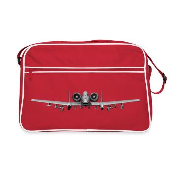 avion de chasse A-10 - Sac Retro - rouge/blanc - Devant