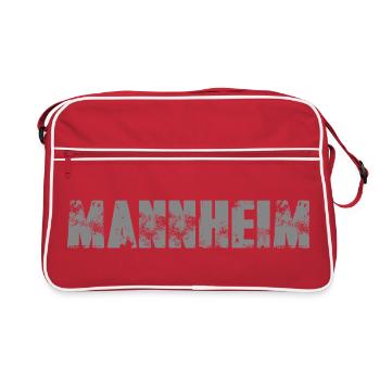Marque de mots vieilli de Mannheim - Sac Retro - rouge/blanc - Devant