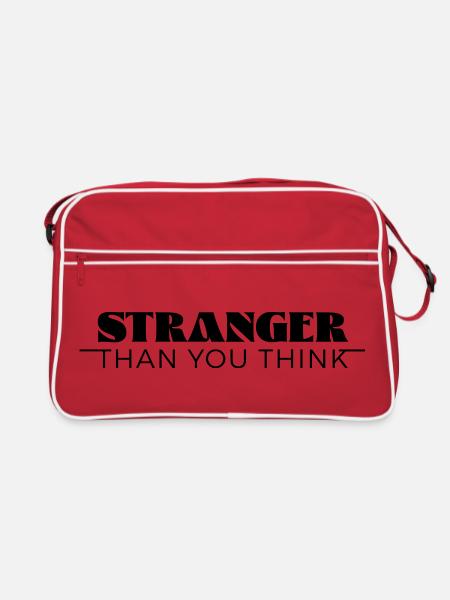 Stranger than you think - Retro Bag - red/white - Front