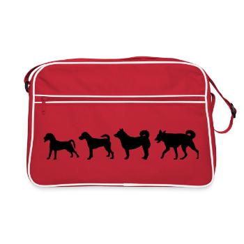 Développement du chien - Sac Retro - rouge/blanc - Devant