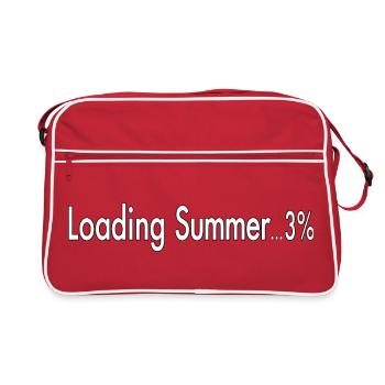 Chargement d’un graphique estival avec un texte drôle - Sac Retro - rouge/blanc - Devant
